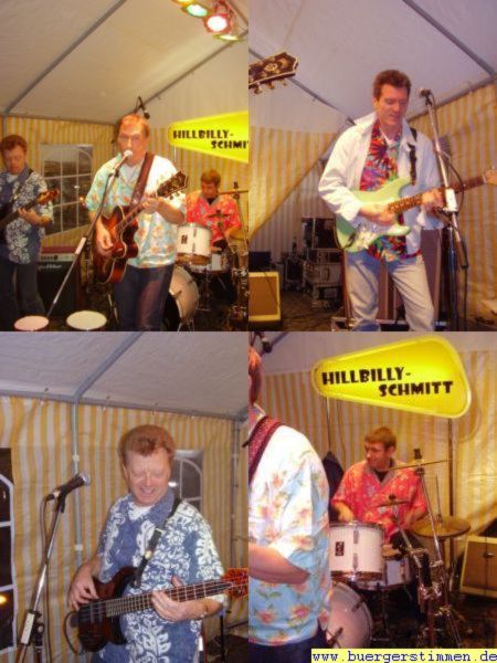 Porth , 2007 © The Hillbilly Schmitt: Christian Schmidt (oben-links), Matthias Koch (oben-rechts), Manfred Hammerschmidt (unten-links) und Markus Hinzmann (unten rechts).